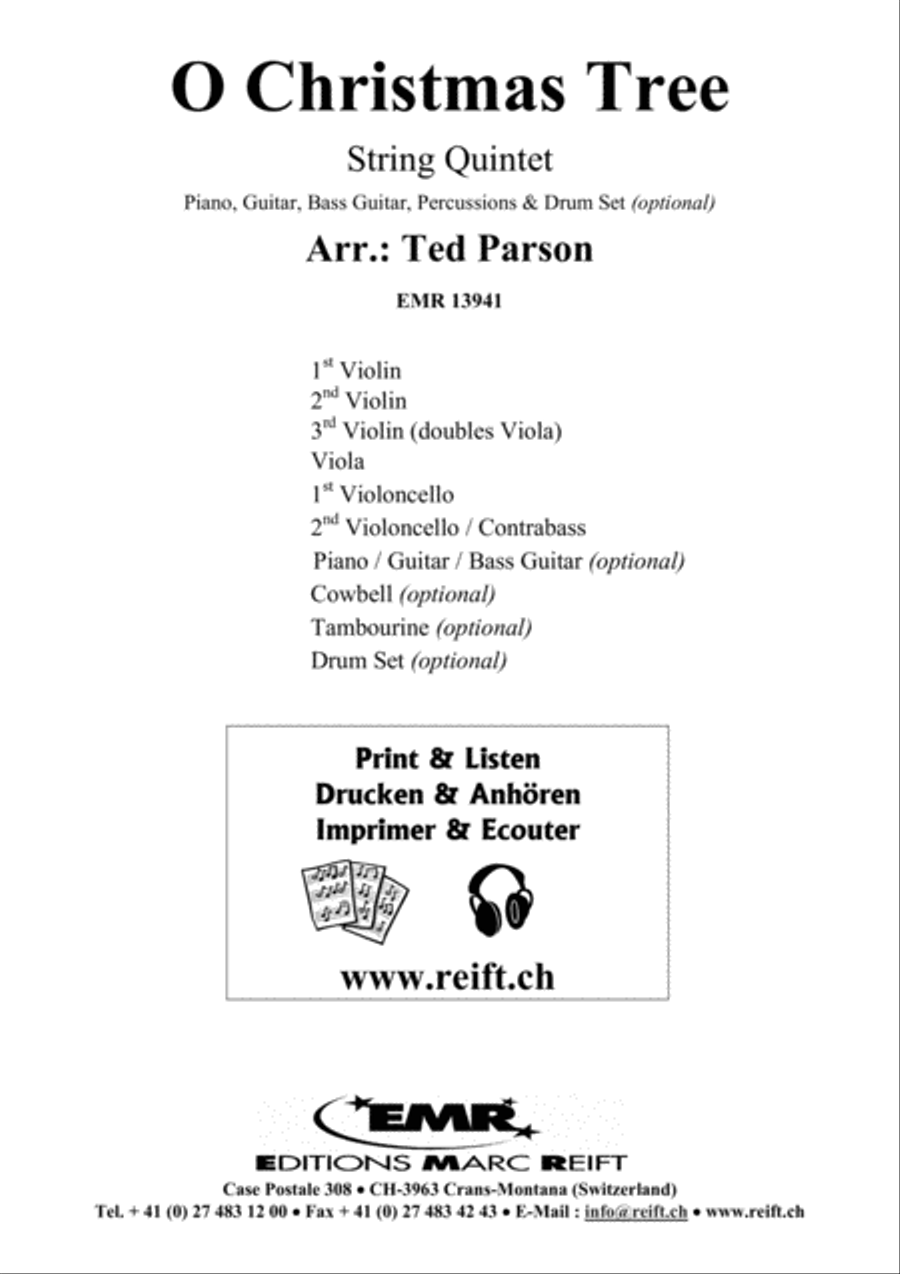 O Christmas Tree String Quintet scores gallery preview page 2