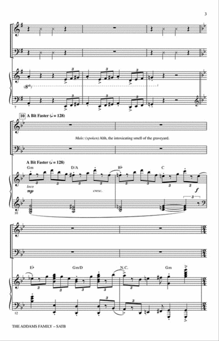 The Addams Family Musical 4-Part scores gallery preview page 3
