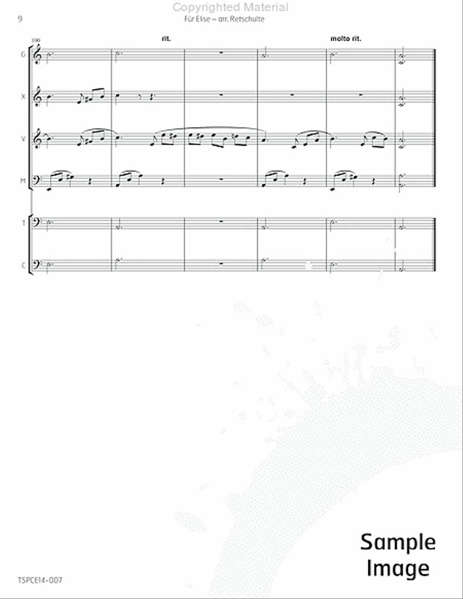 Fur Elise Percussion Ensemble scores gallery preview page 13