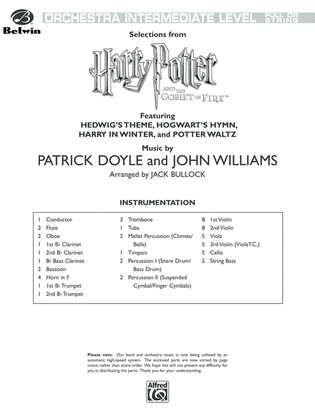 Book cover for Harry Potter and the Goblet of Fire,™ Selections from: Score