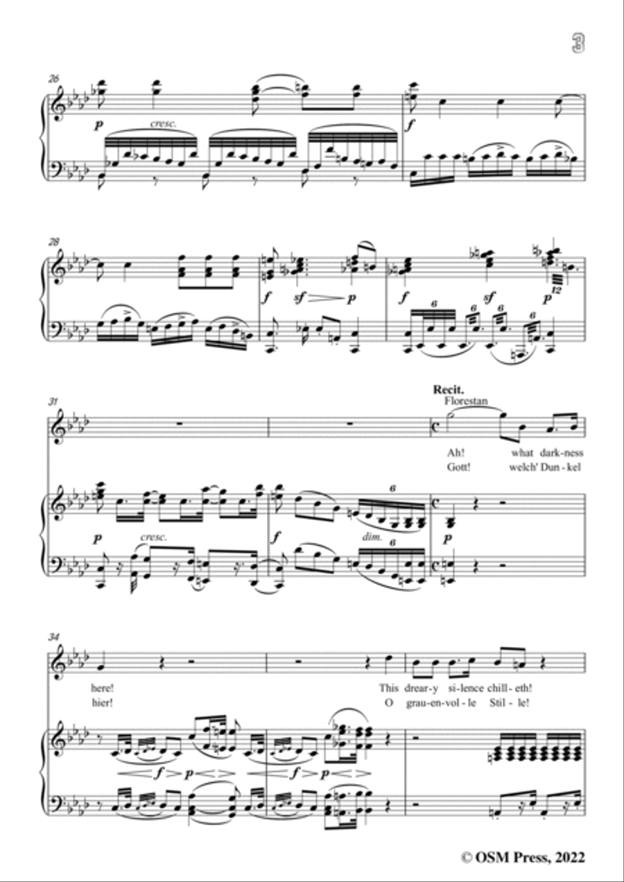 Beethoven-In des Lebens Fruehlingstagen,in a minor,from 'Fidelio,Op.72',for Voice and Piano Voice Solo scores gallery preview page 5