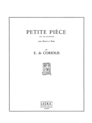 Petite Piece In E Minor (bassoon & Piano)