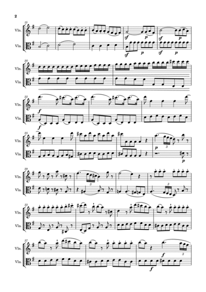 Eine Kleine Nachtmusik - violin & viola version image number null