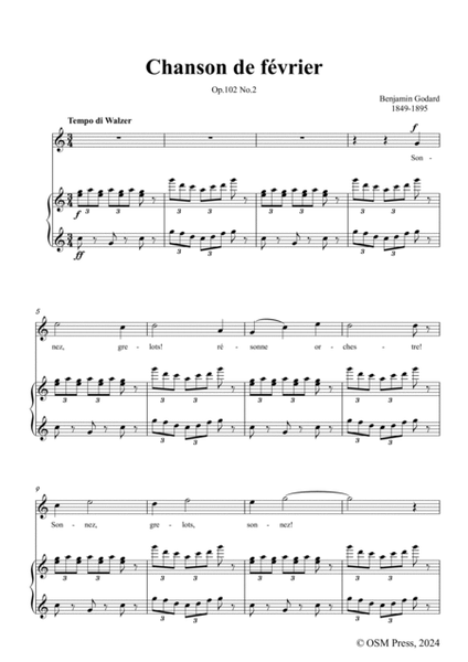 B. Godard-Chanson de février,Op.102 No.2,in C Major