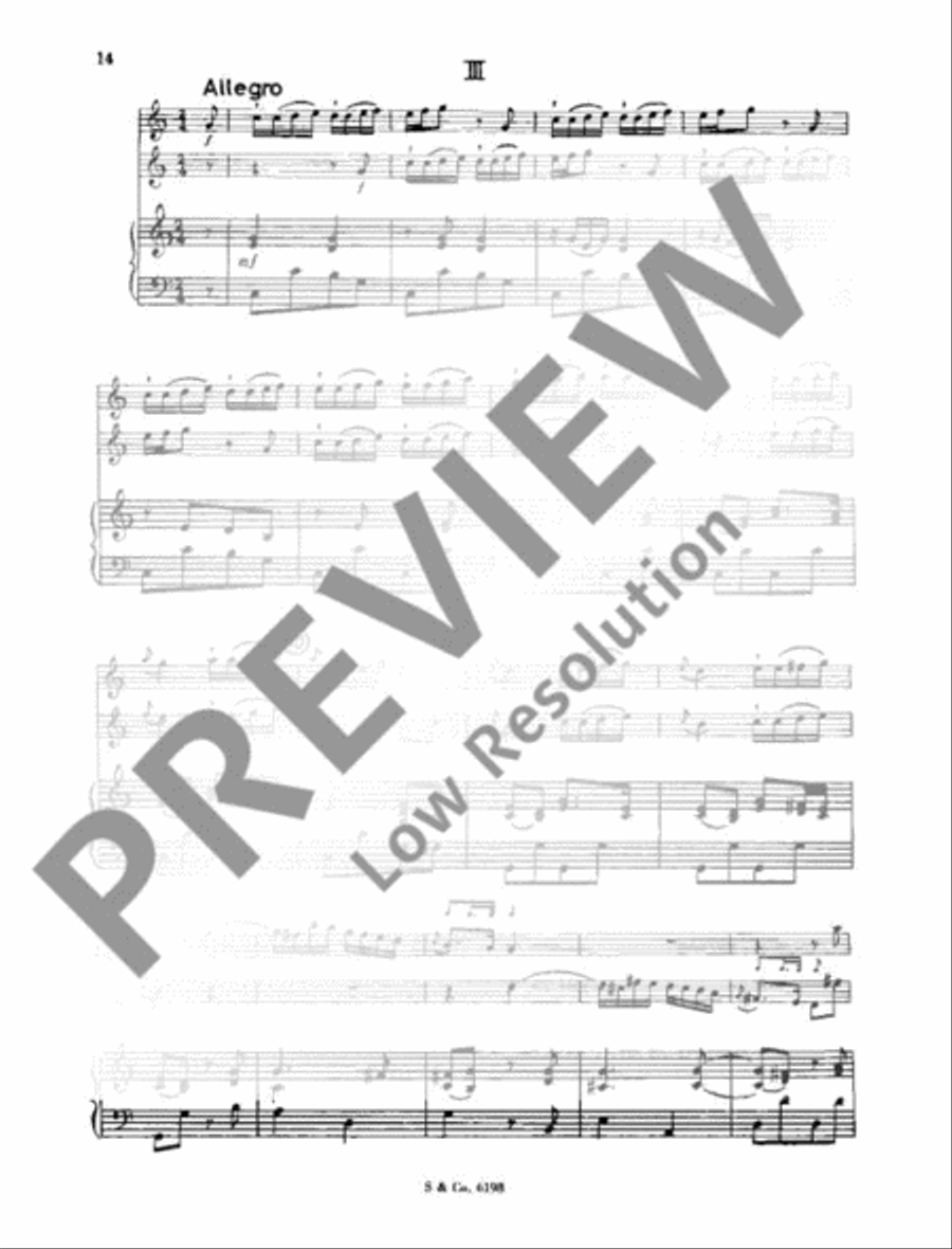 Trio Sonata C major Flute scores gallery preview page 15