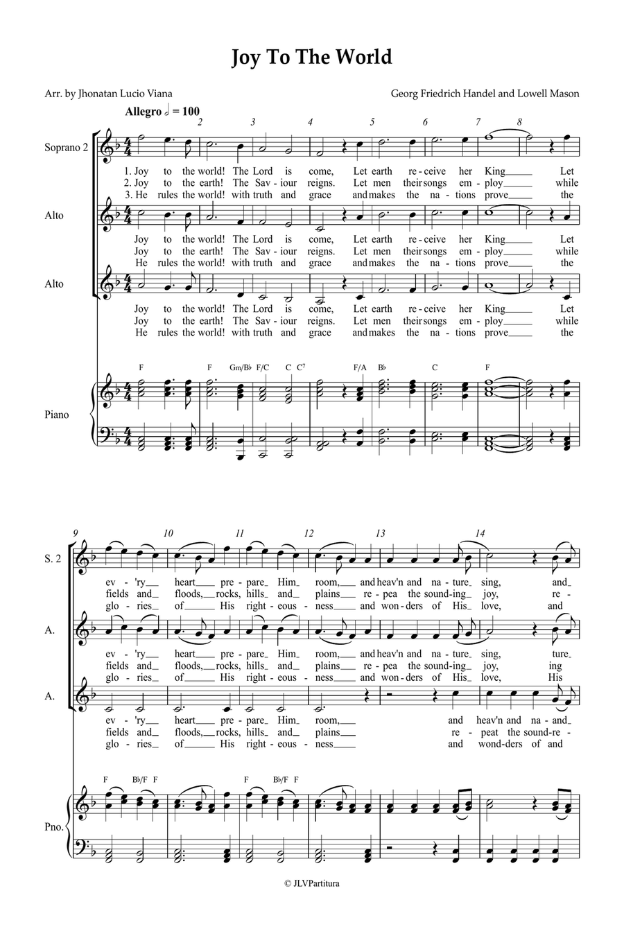 Joy To The World Small Ensemble scores gallery preview page 1