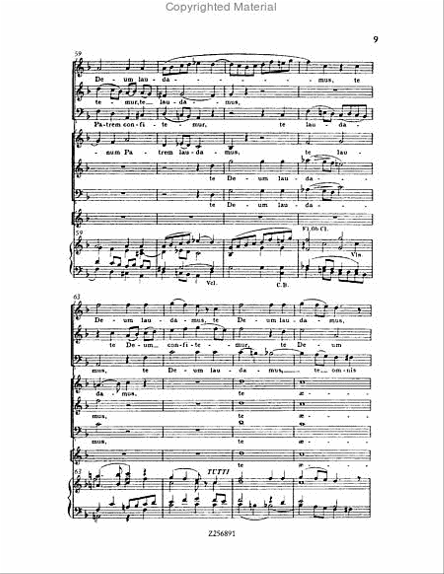 Te Deum, H 118 Choir scores gallery preview page 9