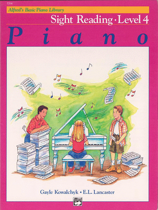 Book cover for Alfred's Basic Piano Course Sight Reading, Level 4