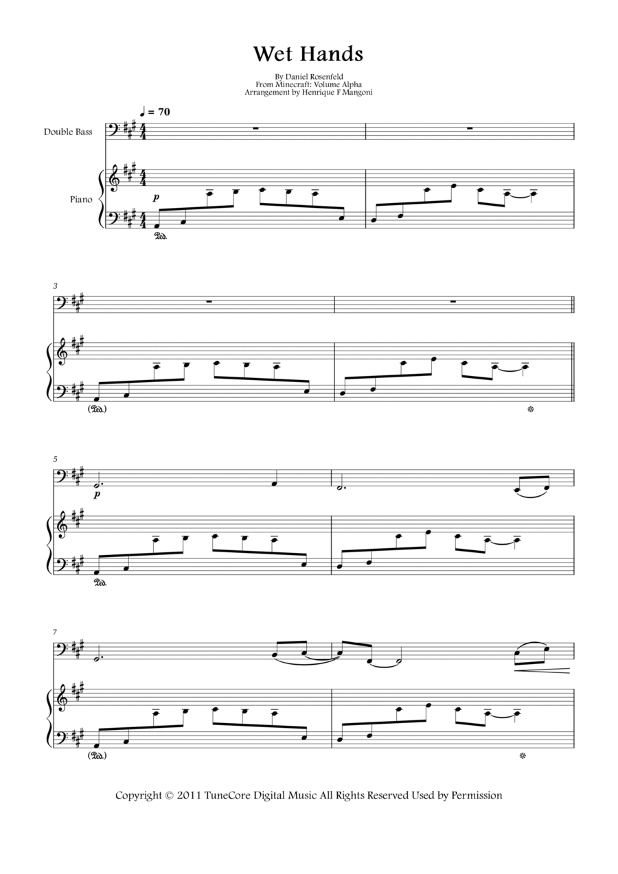 Wet Hands Double Bass scores gallery preview page 1