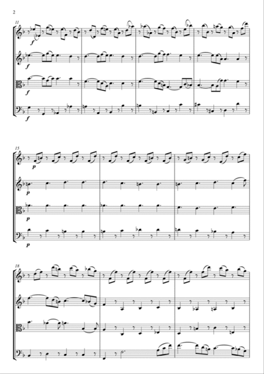 Lacrimosa String Quartet scores gallery preview page 3