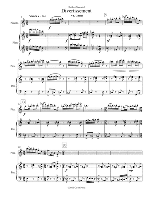 Galop for Piccolo (or Flute) and Piano