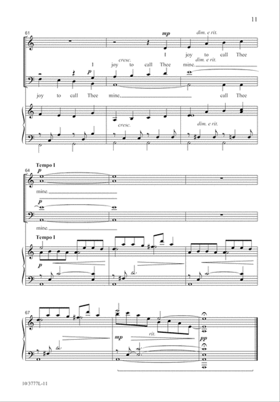 Christ Jesus Now Is Fallen 4-Part scores gallery preview page 11
