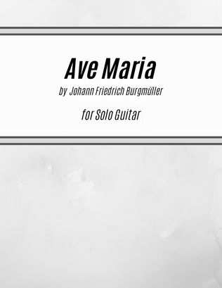 Book cover for Ave Maria, Op. 100, No. 19 (for Solo Guitar)