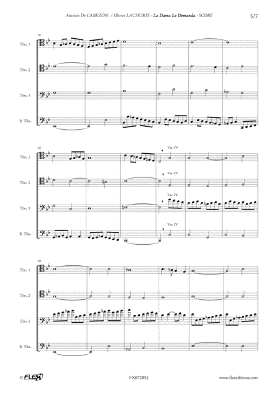 La Dama Le Demanda Trombone scores gallery preview page 5