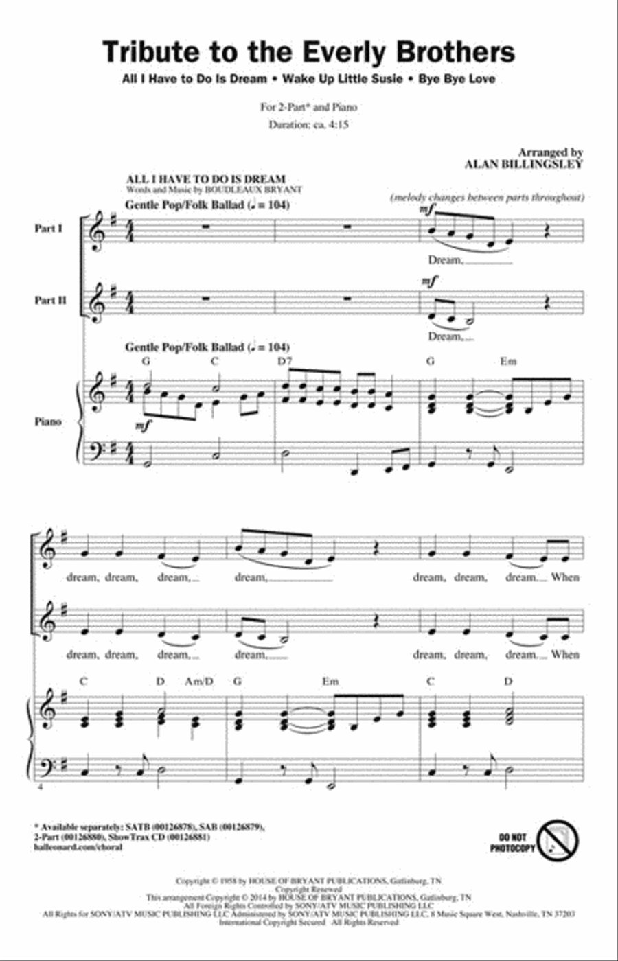 Tribute to the Everly Brothers 2-Part scores gallery preview page 2