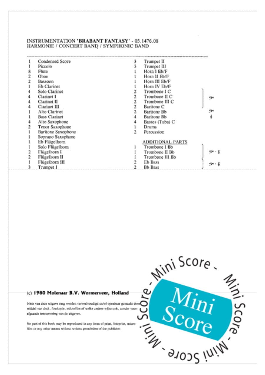 Brabant Fantasy Concert Band scores gallery preview page 6
