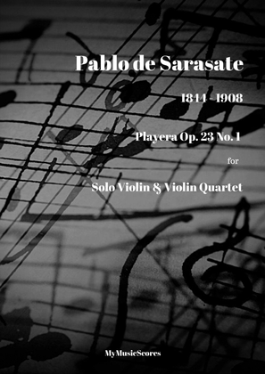 Book cover for Sarasate Playera for Solo Violin and Violin Quartet