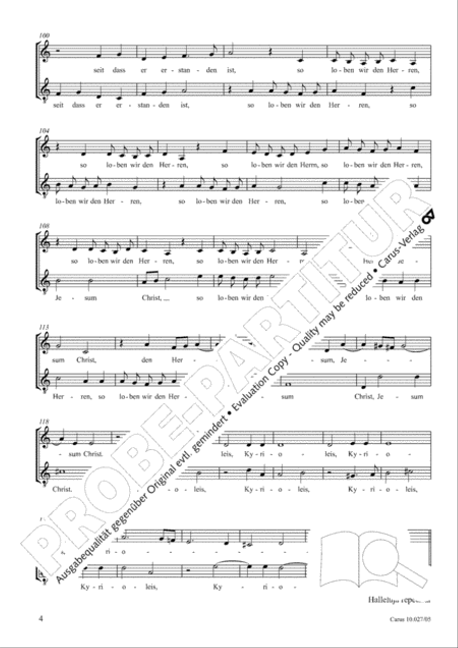 Halleluja, Christ ist erstanden (Halleluja. Christ ist erstanden) SSATB scores gallery preview page 5