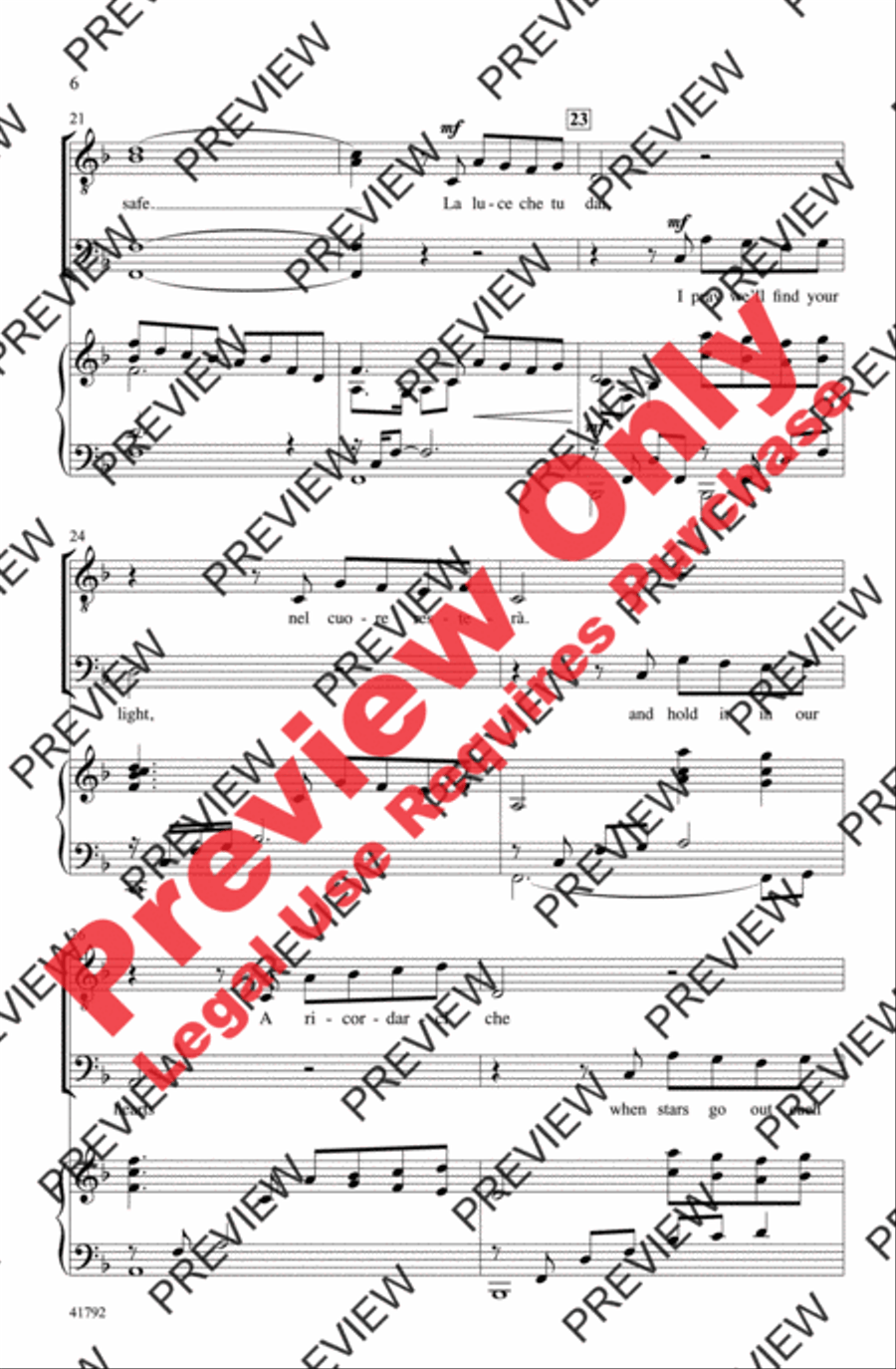The Prayer Men's Choir scores gallery preview page 6
