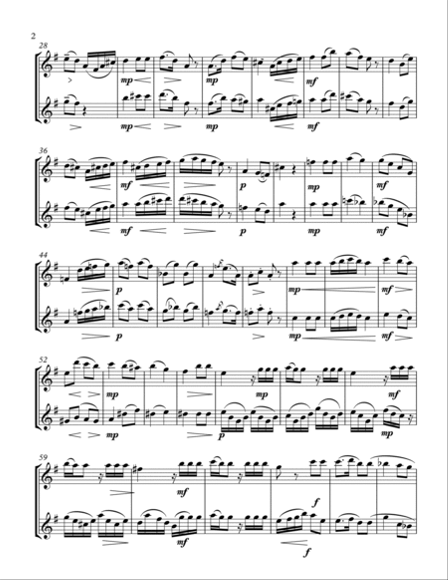 Eight Arias From Mozart's Marriage Of Figaro For Flute Duet Flute Duet scores gallery preview page 3