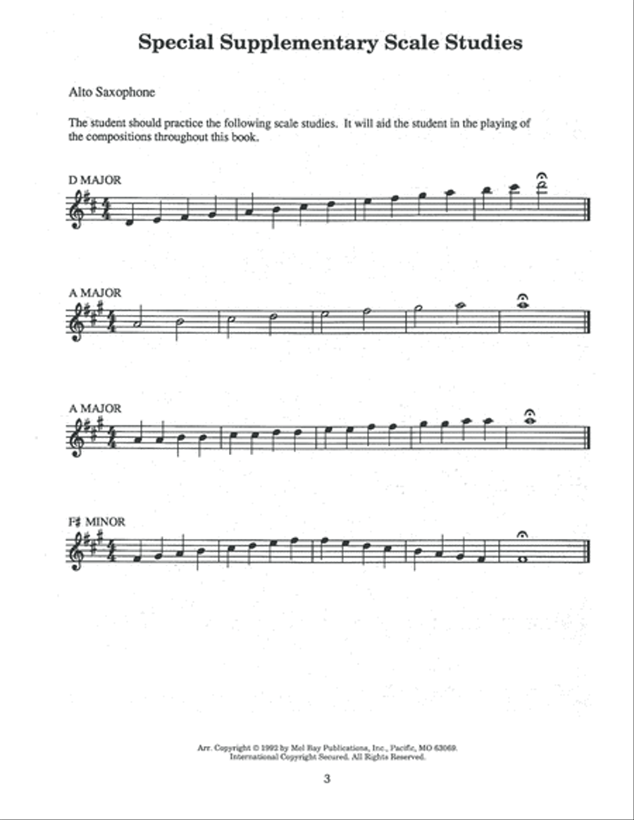 Easy Solos for Beginning Saxophone, Level 1 Saxophone Solo scores gallery preview page 4