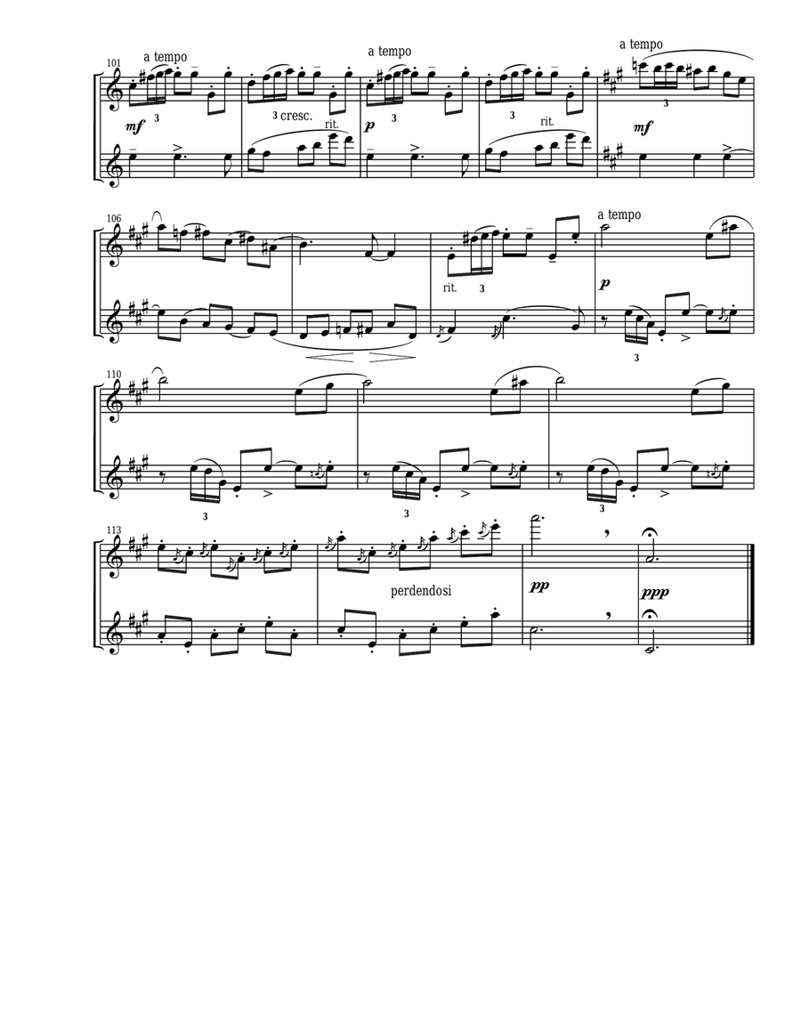 Espana, Music of Spain by Albeniz and Granados for flute duet Flute Duet scores gallery preview page 6