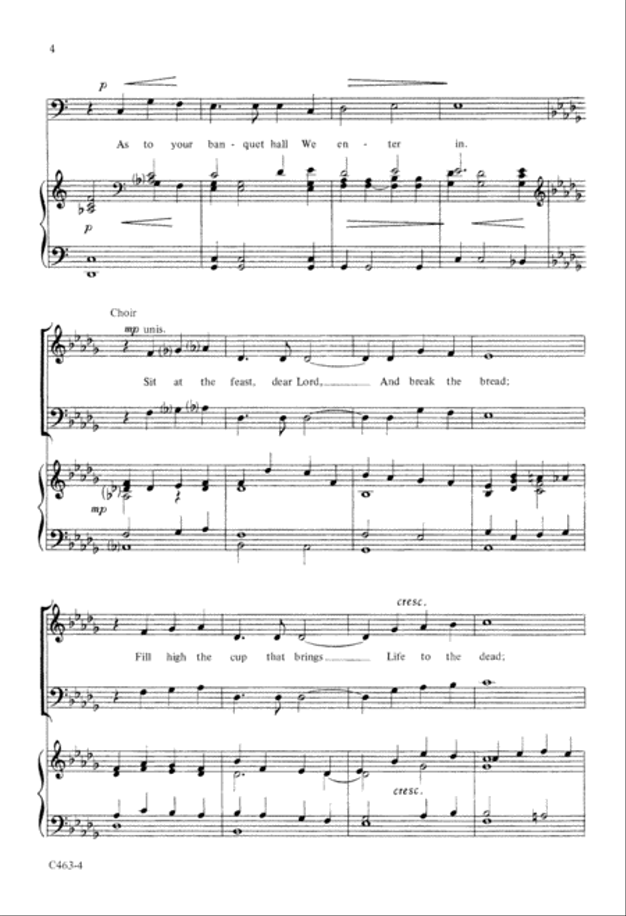 Here at Thy Table, Lord 4-Part scores gallery preview page 5