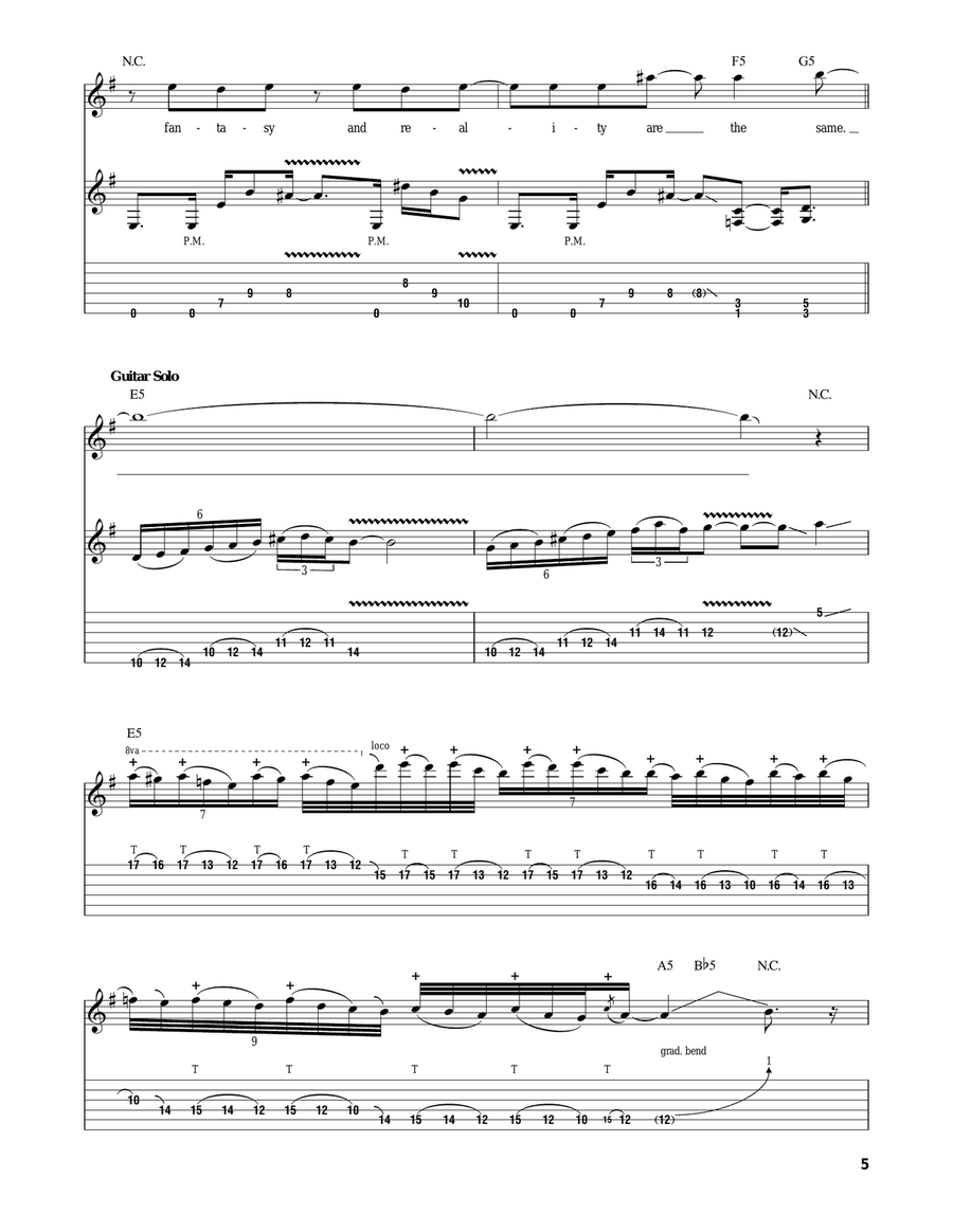 Dead Skin Mask Electric Guitar scores gallery preview page 5