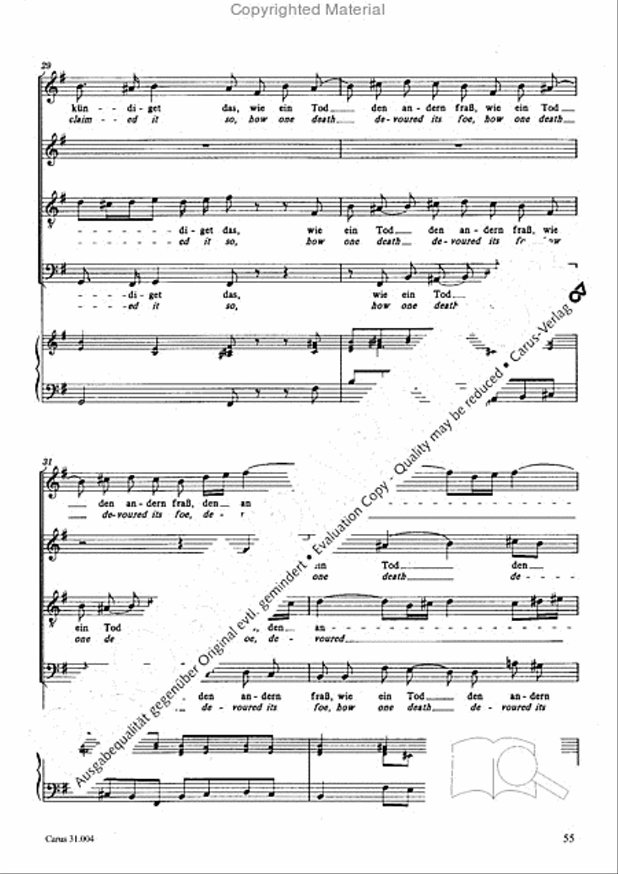 Christ lay in death's cold prison (Christ lag in Todesbanden) 4-Part scores gallery preview page 53