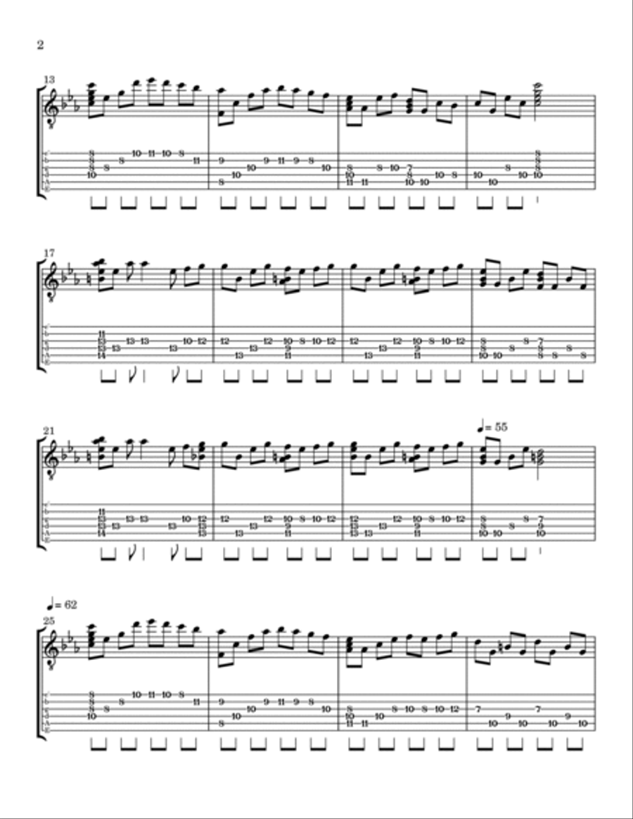 Silence Guitar Tablature scores gallery preview page 2