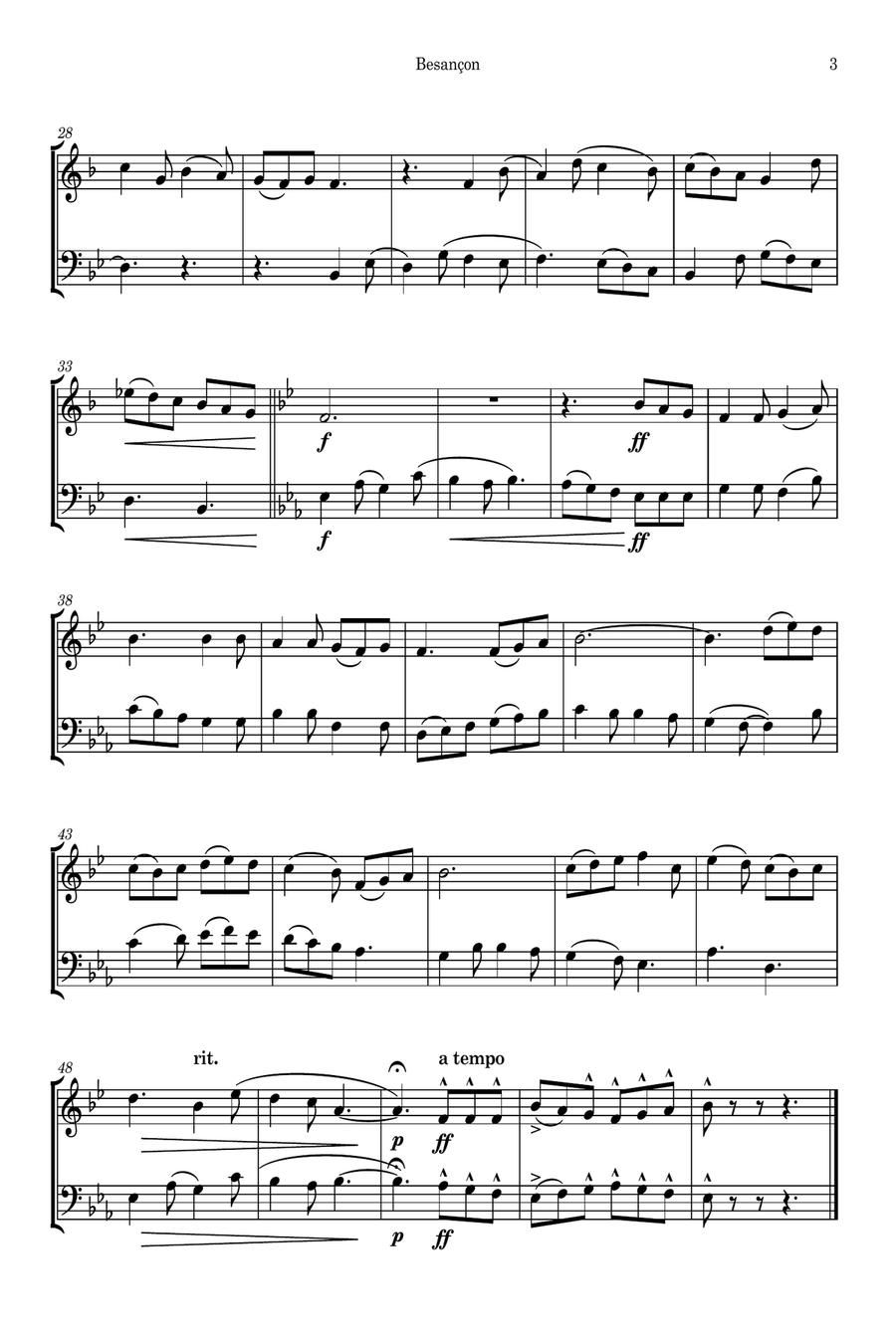 People, Look East - Horn and Trombone Duo Brass Duet scores gallery preview page 3