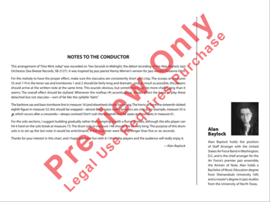 One Mint Julep Jazz Ensemble scores gallery preview page 3