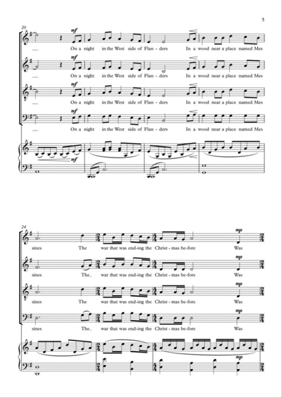 The Breeze - A First World War Cantata 4-Part scores gallery preview page 5