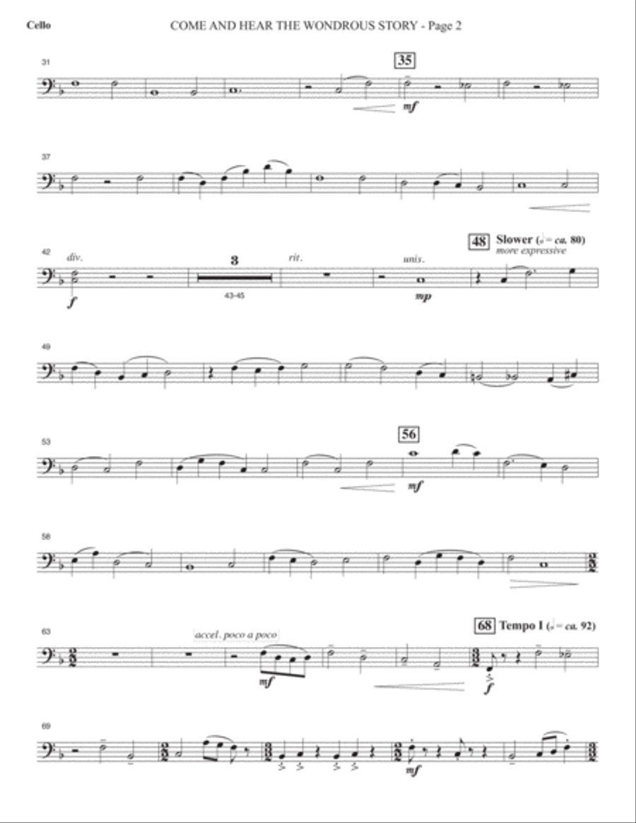 Sacred Places - Cello Choir scores gallery preview page 5