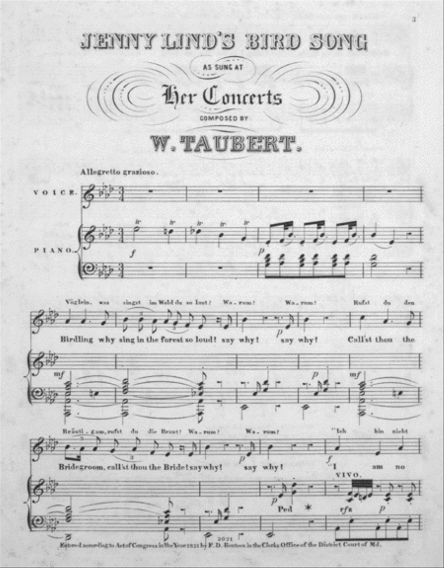 Jenny Lind's Bird Song Voice scores gallery preview page 2