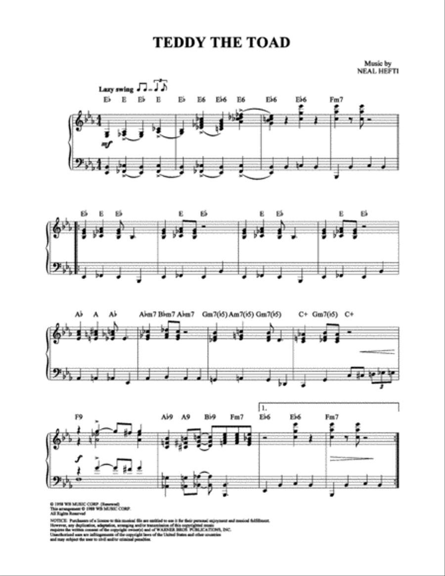 Teddy the Toad Piano Solo scores gallery preview page 1