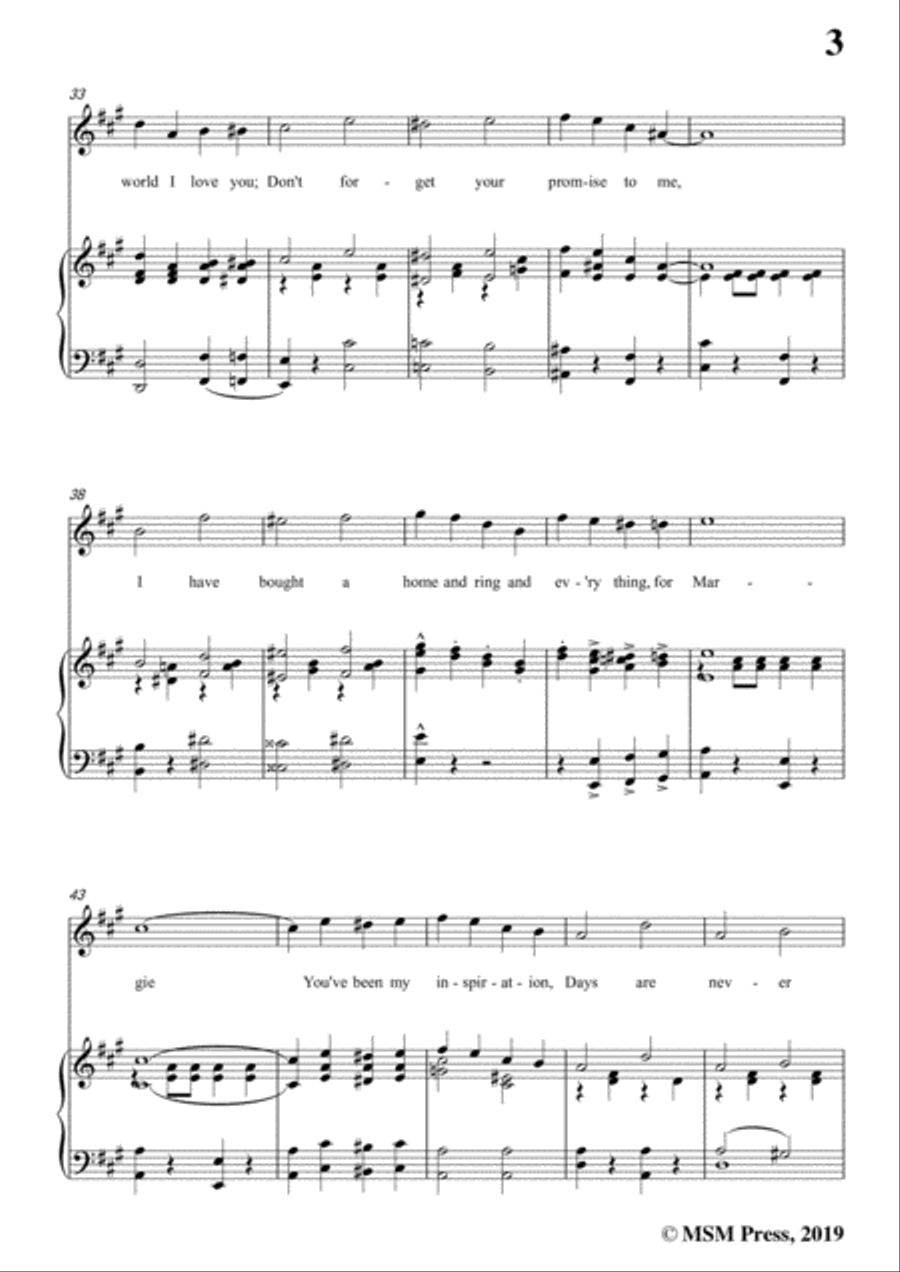 Con Conrad;J. Russel Robinson-Margie,in A Major,for Voice&Piano Voice scores gallery preview page 5