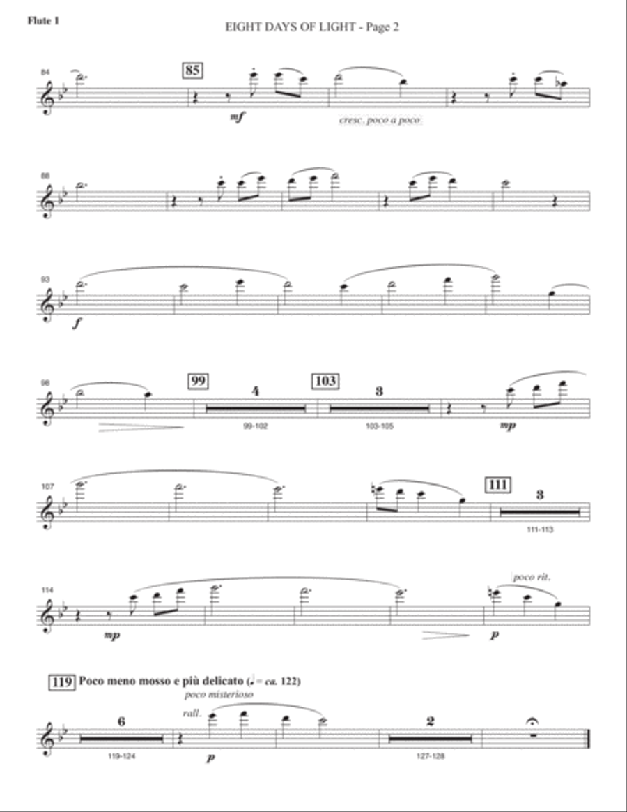 Eight Days of Lights - Flute 1 Choir scores gallery preview page 2