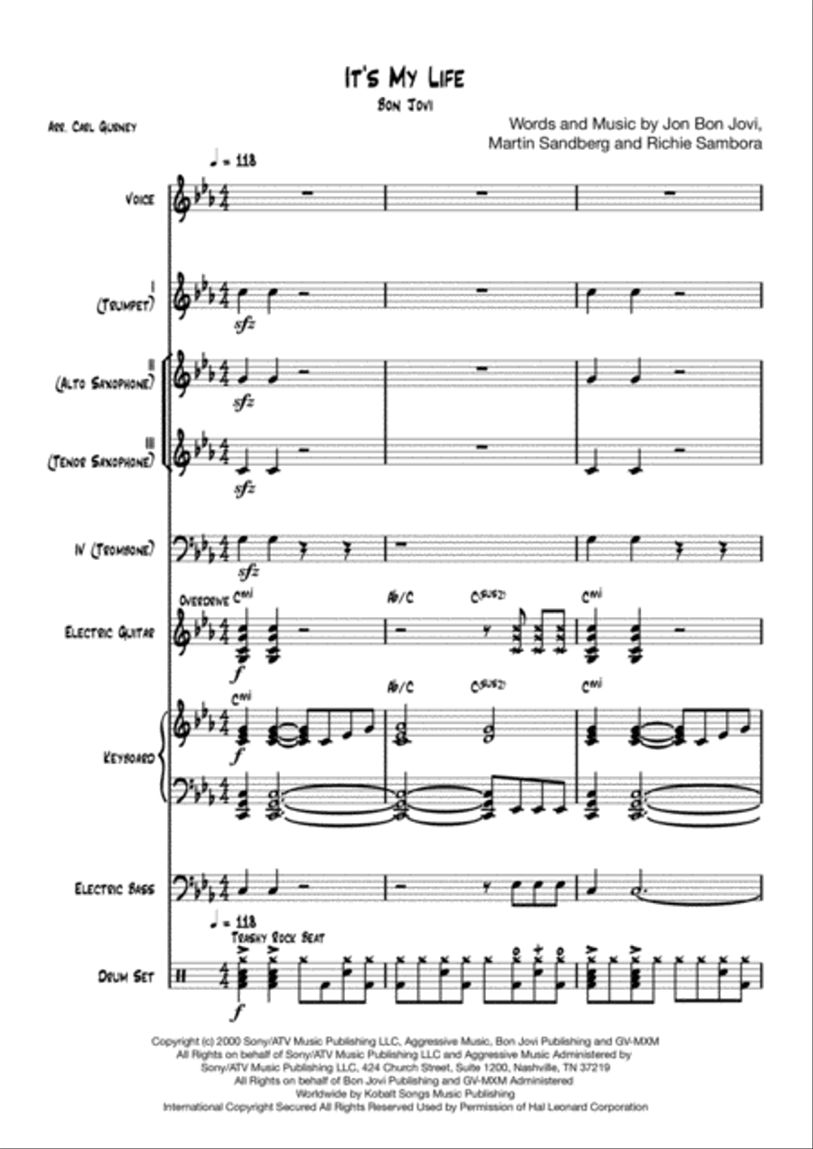 It's My Life Piano, Vocal, Guitar scores gallery preview page 2