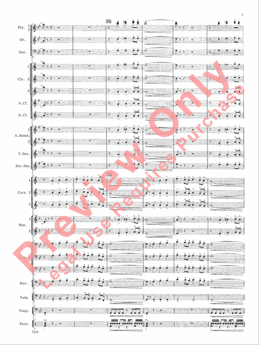 Flurry for Winds and Percussion Concert Band scores gallery preview page 6