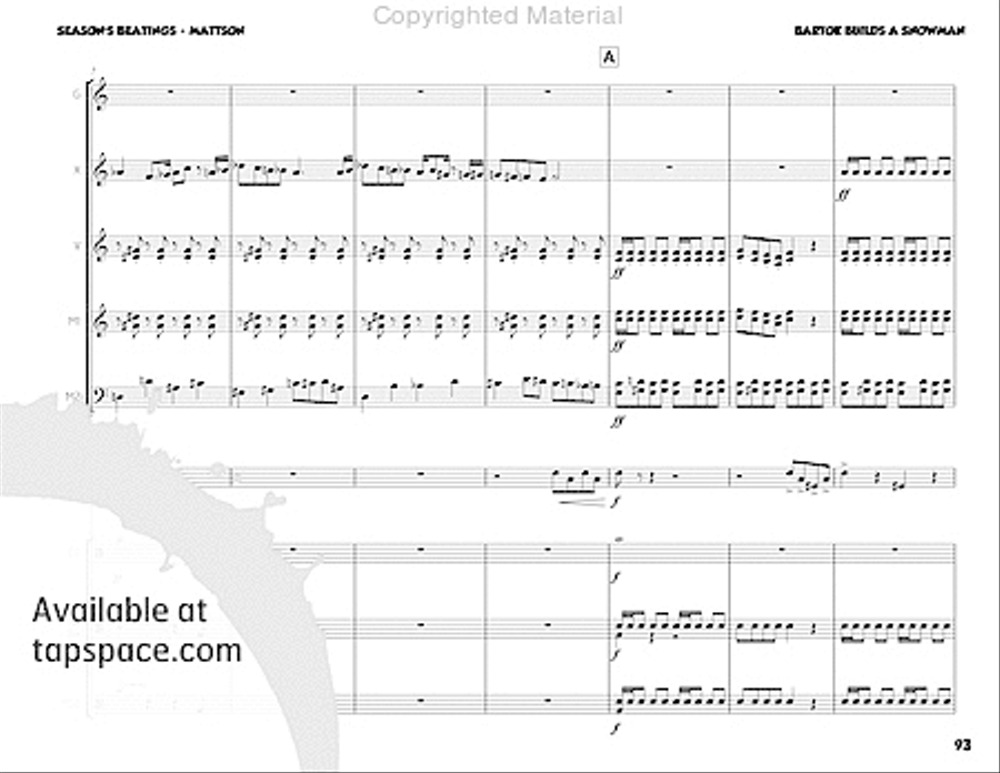 Season's Beatings Percussion Ensemble scores gallery preview page 109