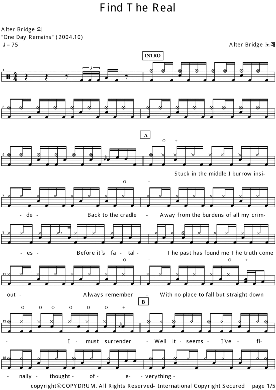 Find The Real Drum Set scores gallery preview page 1