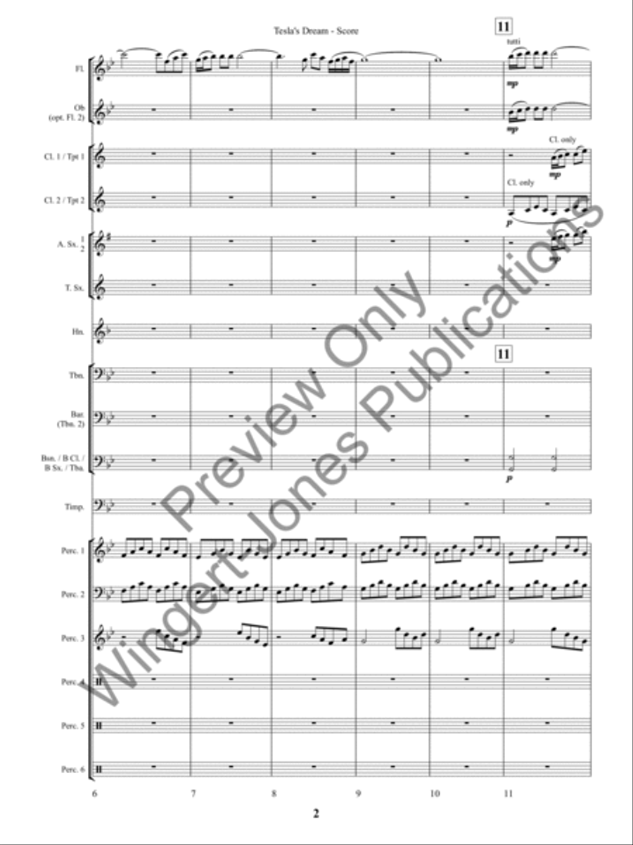 Tesla's Dream (Score) Concert Band scores gallery preview page 5