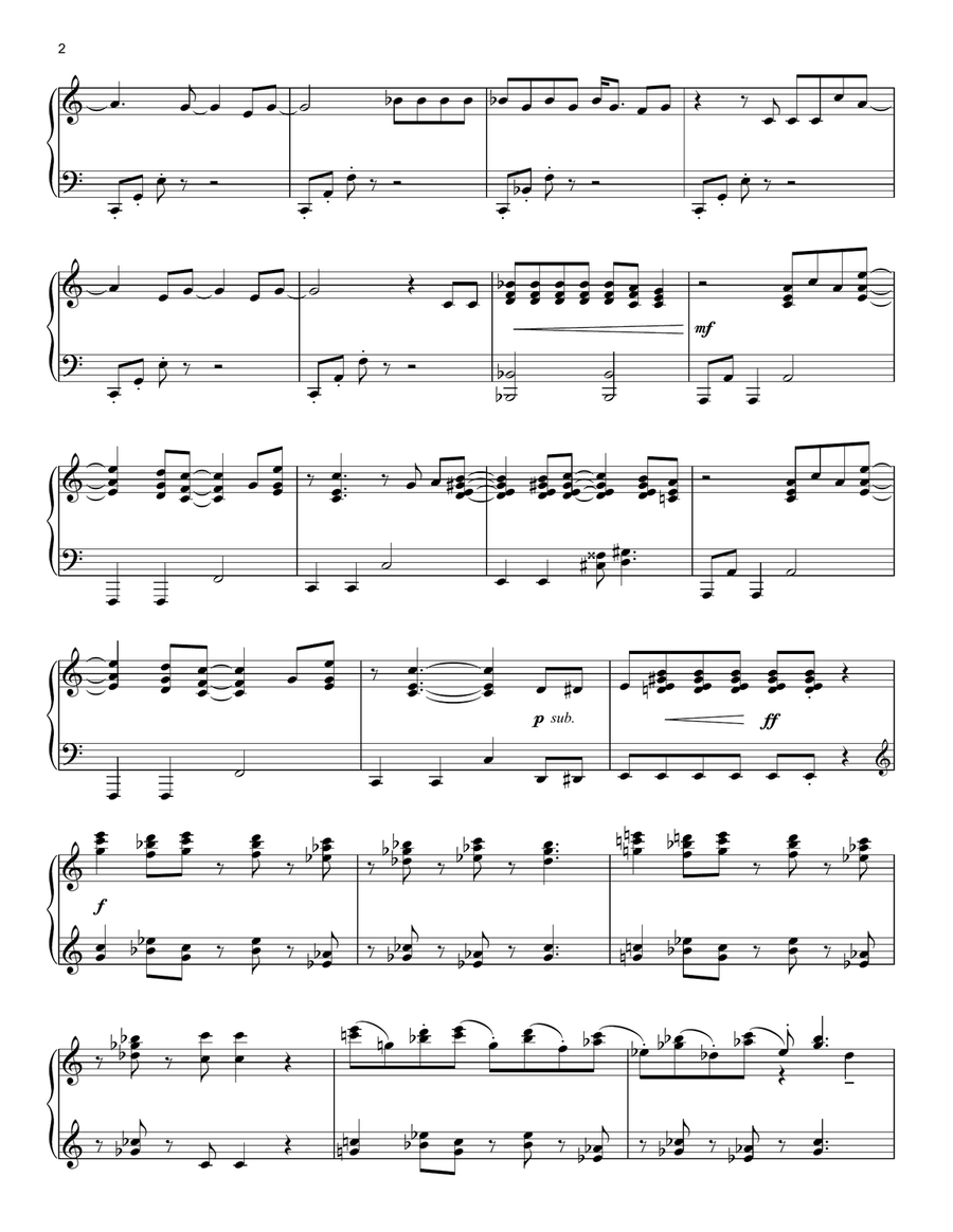 You're Welcome (from Moana) Piano Solo scores gallery preview page 2
