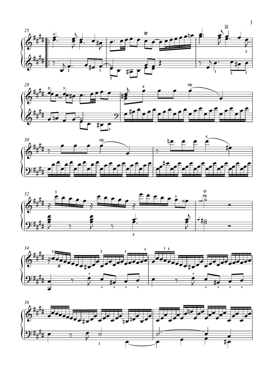 Haydn-Piano Sonata in E major,Hob.XVI.31(Piano solo) Small Ensemble scores gallery preview page 4