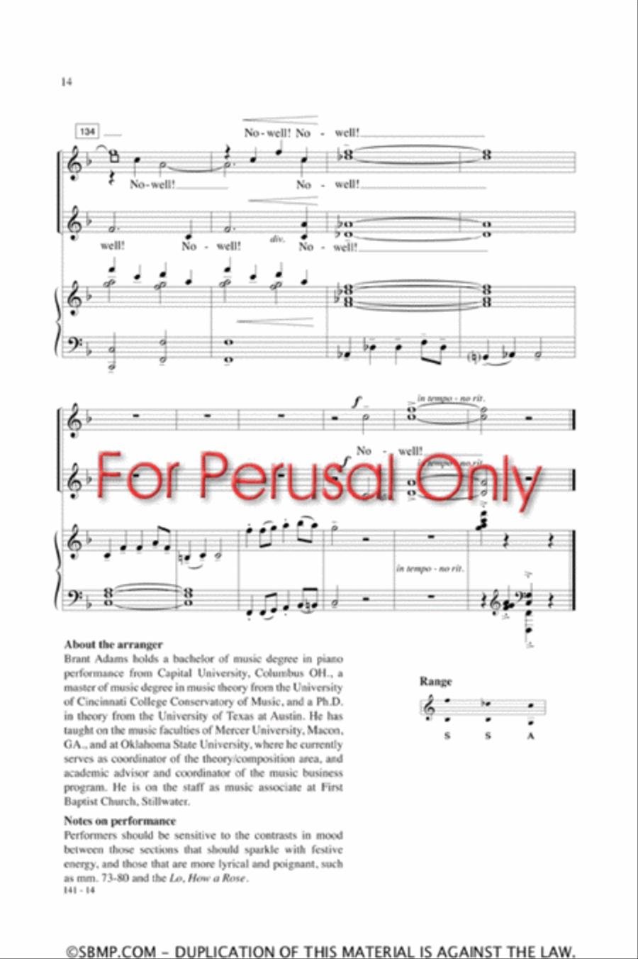 Sing We Now of Christmas - SSA Octavo SSA scores gallery preview page 14
