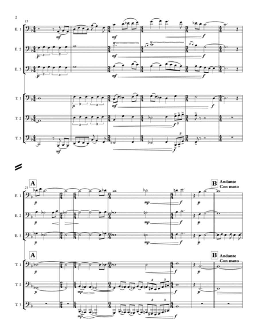 Firm Land for Tubas and Euphoniums Brass Duet scores gallery preview page 2
