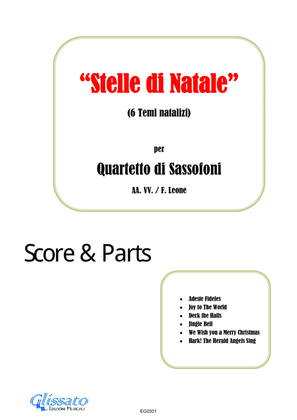 Book cover for Stelle di Natale (Christmas stars) 6 tunes for Saxophone Quartet satb/aatb (score & parts)