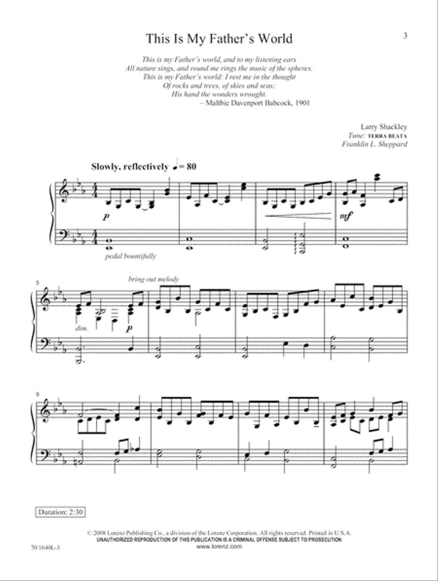 All Nature Sings Piano Solo scores gallery preview page 3