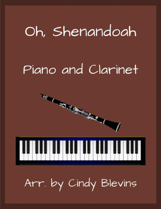 Book cover for Oh, Shenandoah, for Piano and Clarinet